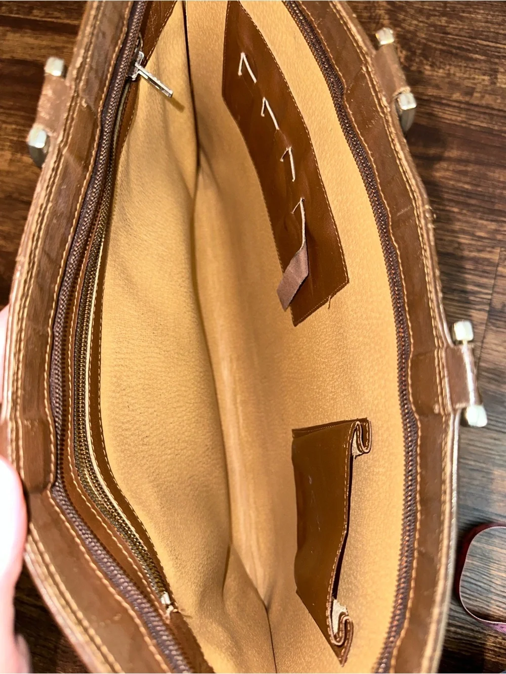 Vintage Brown Leather Portfolio Men's